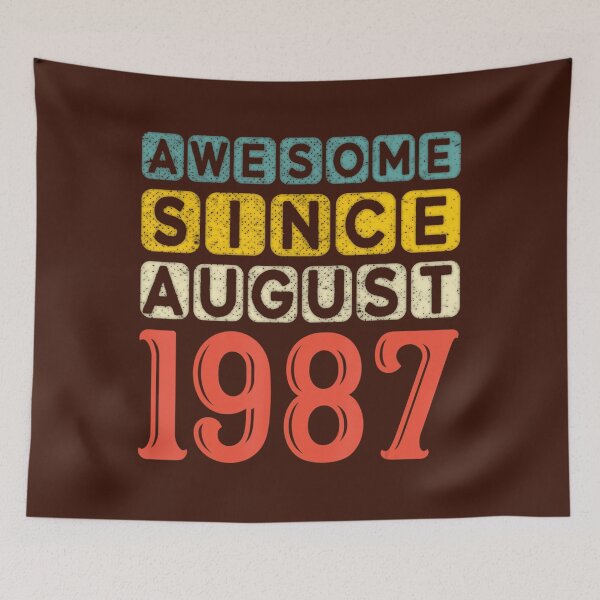 Item preview, 34 Years Old Awesome Since August 1987 34th Birthday Vintage 	 DM68021	 designed and sold by afnudxzd71.