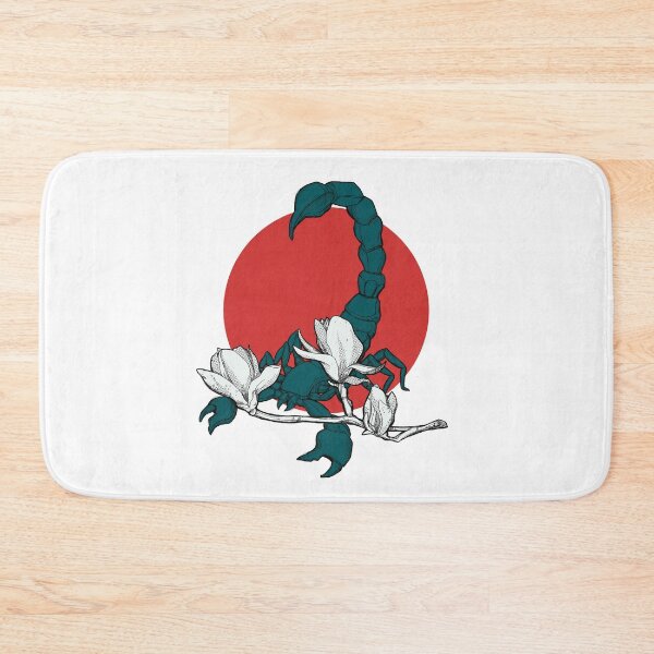 Item preview, Scorpio with Magnolia Branch with Circle Red Zodiac Sign designed and sold by Anja Steiner.