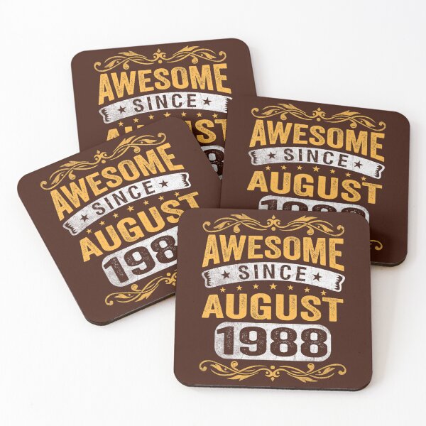 Item preview, 34 Years Old Awesome Since August 1988 34th Birthday 	 DM17517	 designed and sold by afnudxzd71.
