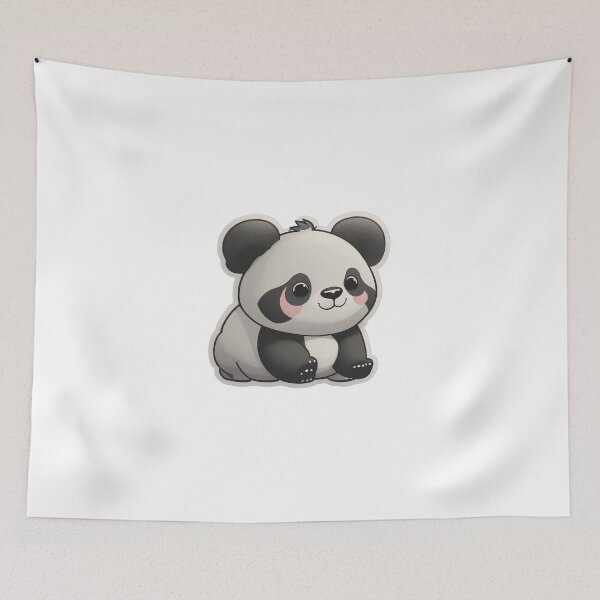 Item preview, Cuddly Panda Cartoon Drawing designed and sold by mdhanim.