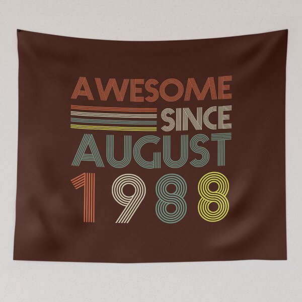 Item preview, 34 Years Old Awesome Since August 1988 34th Birthday 	 DM40268	 designed and sold by afnudxzd71.