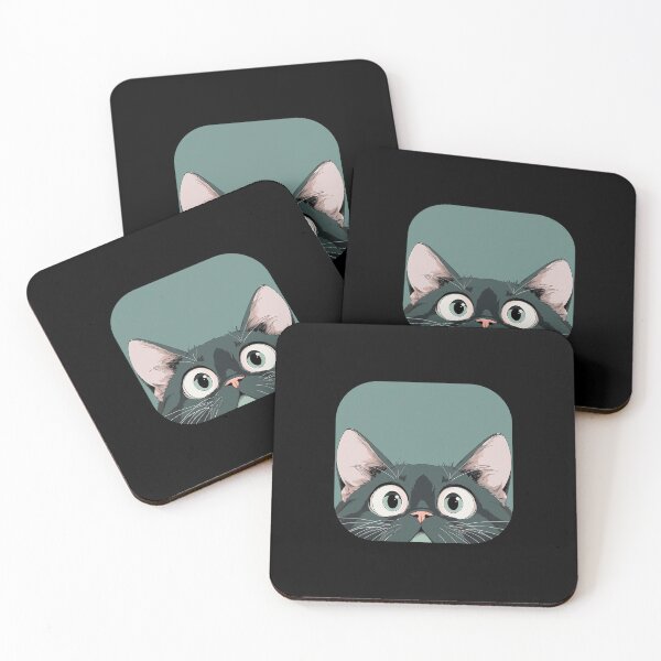 Item preview, Cute Cat Watching through Window Anime Style Illustration designed and sold by iCherryRed.