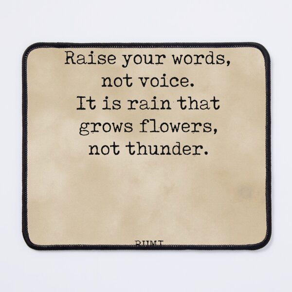 Item preview, Rumi Quote 07 - Raise your words, not voice - Typewriter Print - Vintage designed and sold by Studio Grafiikka.