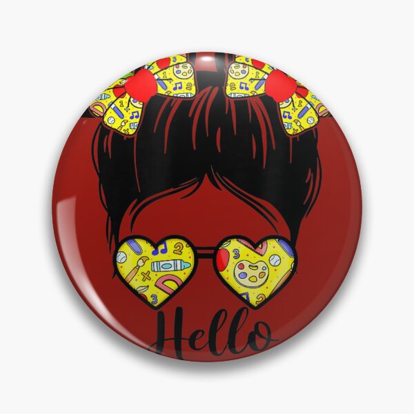 Item preview, Kids Hello First Grade Teacher Back To School Messy Bun 	 	 designed and sold by okizcscyauv98.