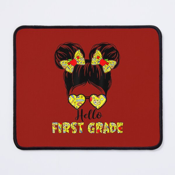 Item preview, Kids Hello First Grade Teacher Back To School Messy Bun designed and sold by okizcscyauv98.