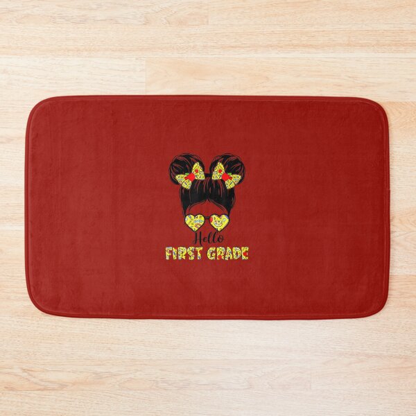 Item preview, Kids Hello First Grade Teacher Back To School Messy Bun 	 	 designed and sold by okizcscyauv98.