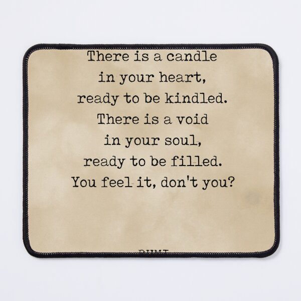 Item preview, Rumi Quote 08 - There is a candle in your heart - Typewriter Print - Vintage designed and sold by Studio Grafiikka.