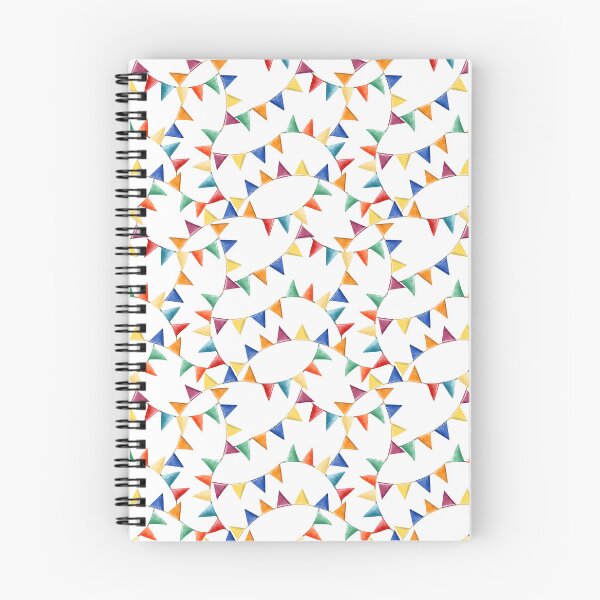 Item preview, Colorful abstract festive birthday party flags watercolor print in yellow, red, blue and orange colors designed and sold by Elena Malgina.