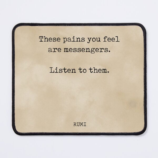Item preview, Rumi Quote 10 - These pains you feel are messengers - Typewriter Print - Vintage designed and sold by Studio Grafiikka.