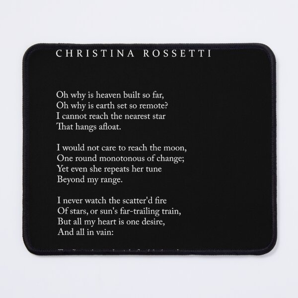 Item preview, De Profundis - Christina Rossetti Poem - Literature - Typography Print 2 - Black designed and sold by Studio Grafiikka.