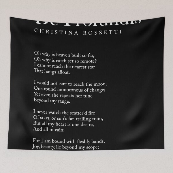 Item preview, De Profundis - Christina Rossetti Poem - Literature - Typography Print 2 - Black designed and sold by Studio Grafiikka.