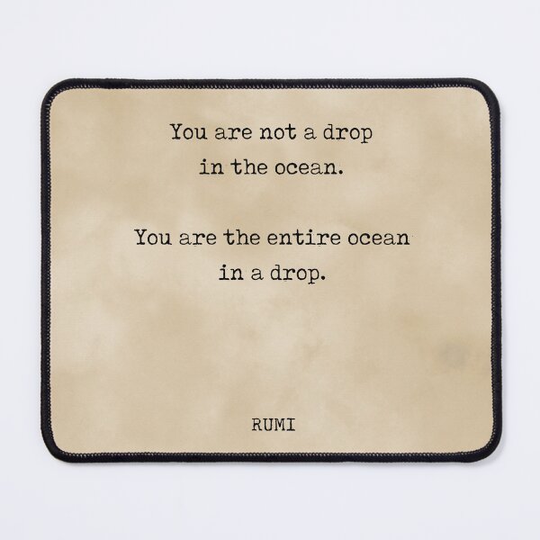Item preview, Rumi Quote 11 - You are not a drop in the ocean - Typewriter Print - Vintage designed and sold by Studio Grafiikka.