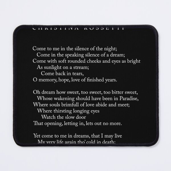 Item preview, Echo - Christina Rossetti Poem - Literature - Typography Print 1 - Black designed and sold by Studio Grafiikka.