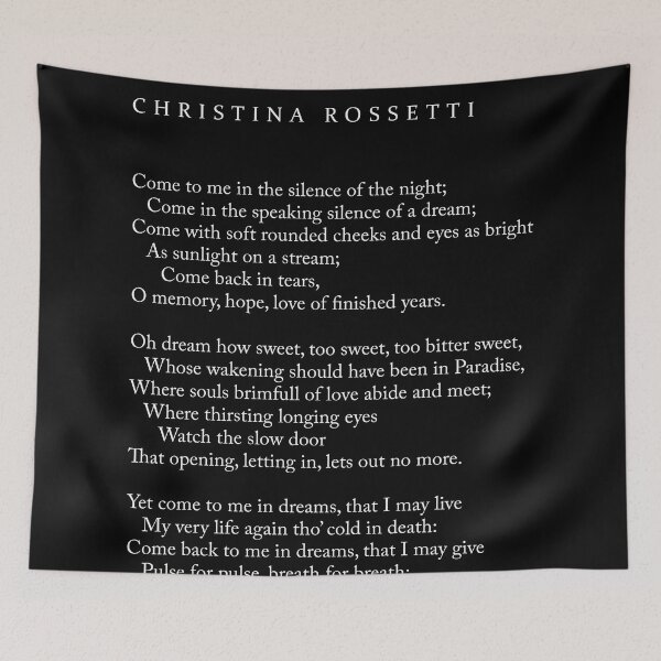 Item preview, Echo - Christina Rossetti Poem - Literature - Typography Print 1 - Black designed and sold by Studio Grafiikka.