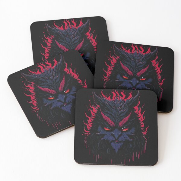 Item preview, dark demon owl drawing designed and sold by khalidbaia.