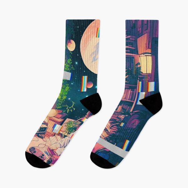 Item preview, glitch spacecraft bedroom designed and sold by fleurdesignart.