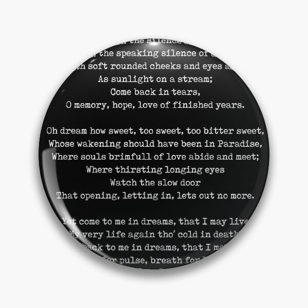 Item preview, Echo - Christina Rossetti Poem - Literature - Typewriter Print 2 - Black designed and sold by Studio Grafiikka.