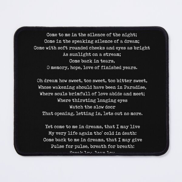 Item preview, Echo - Christina Rossetti Poem - Literature - Typewriter Print 2 - Black designed and sold by Studio Grafiikka.