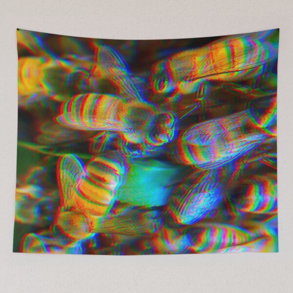 Item preview, Chromatic aberration rainbow honeybees  designed and sold by Katrina Valuyeva.