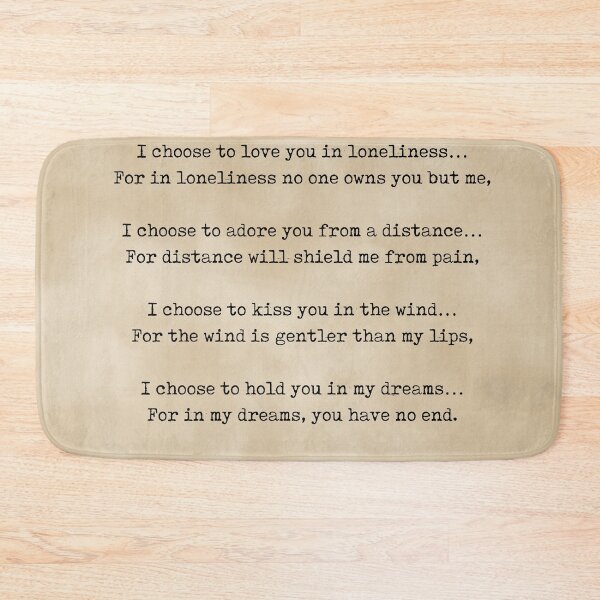 Item preview, Rumi Quote 13 - I choose to love you in silence - Typewriter Print - Vintage designed and sold by Studio Grafiikka.
