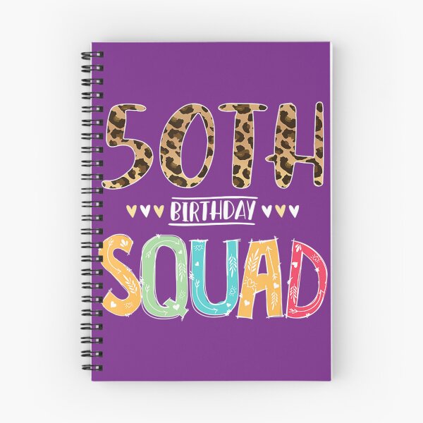 Item preview, 50 yrs Old Birthday Leopard Floral Funny 50th Birthday Squad 	 	 designed and sold by yrhwumin86.