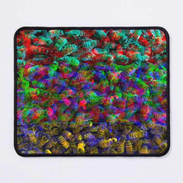 Item preview, Chromatic abberation honeybees designed and sold by Katrina Valuyeva.