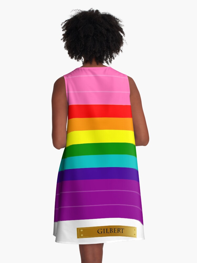 Thumbnail 3 of 4, A-Line Dress, Stack Of 3 LGBT Pride Flag designed and sold by LGBT-Pride-Flag.