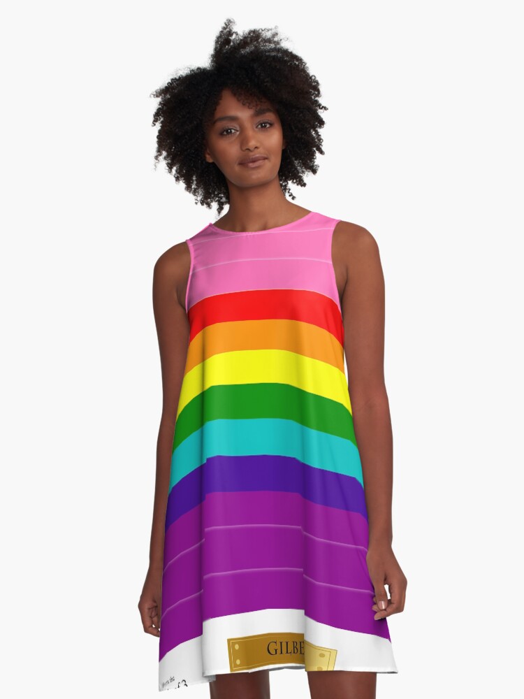 Thumbnail 1 of 4, A-Line Dress, Stack Of 3 LGBT Pride Flag designed and sold by LGBT-Pride-Flag.