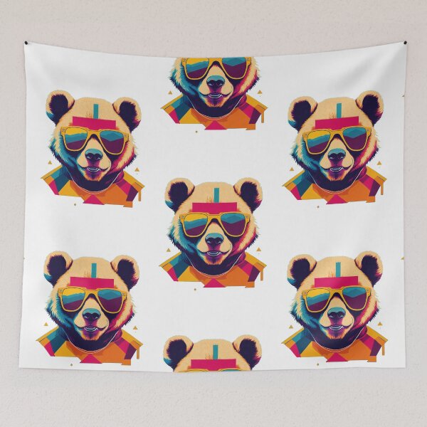 Item preview, Shades of Awesomeness: A Stylish Bear Illustration designed and sold by hudaG.