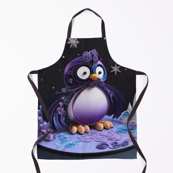 Item preview, Birthday cake with penguin and snowflakes on a black background designed and sold by aiphotosart.