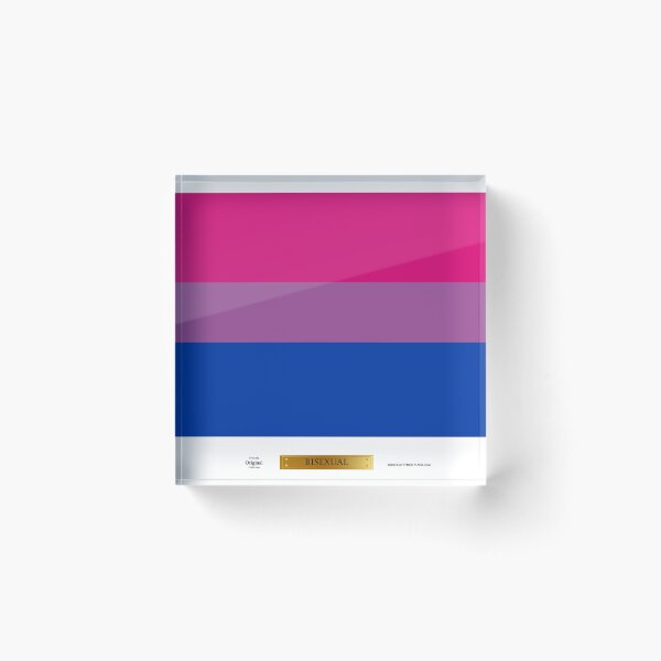 Bisexual LGBT Pride Flag Acrylic Block