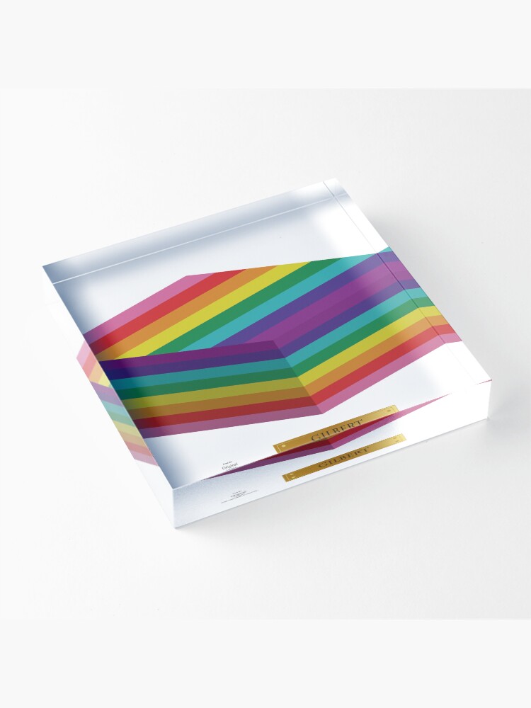 Thumbnail 3 of 5, Acrylic Block, 3D LGBT Pride Flag designed and sold by LGBT-Pride-Flag.