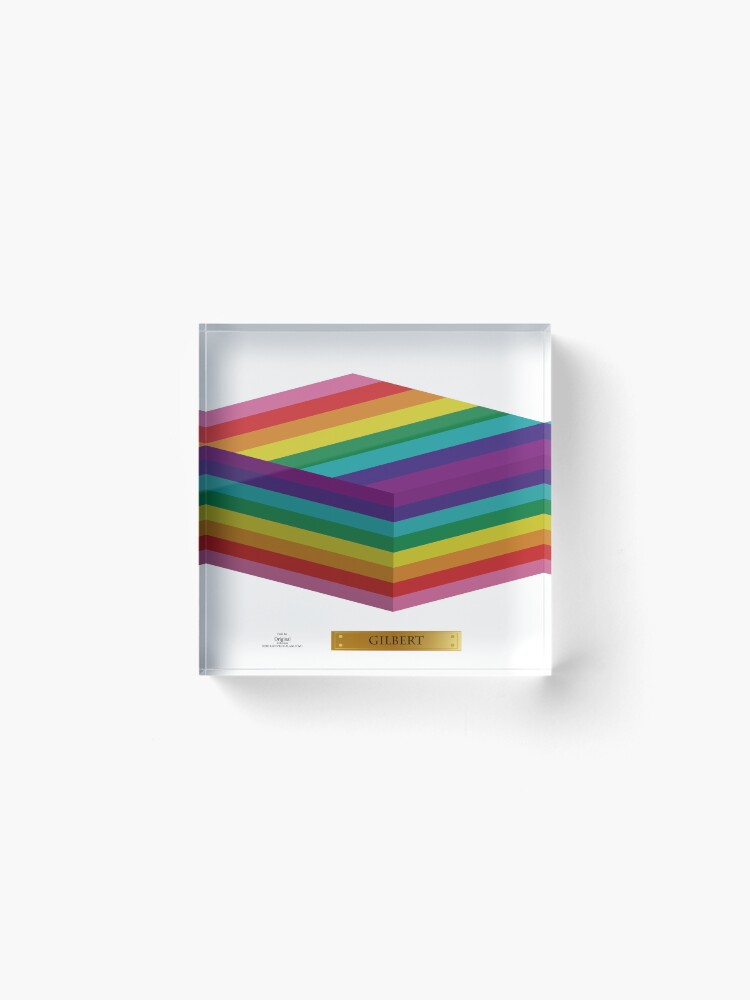 Thumbnail 2 of 5, Acrylic Block, 3D LGBT Pride Flag designed and sold by LGBT-Pride-Flag.