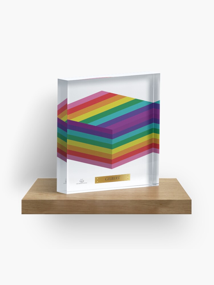 Thumbnail 1 of 5, Acrylic Block, 3D LGBT Pride Flag designed and sold by LGBT-Pride-Flag.
