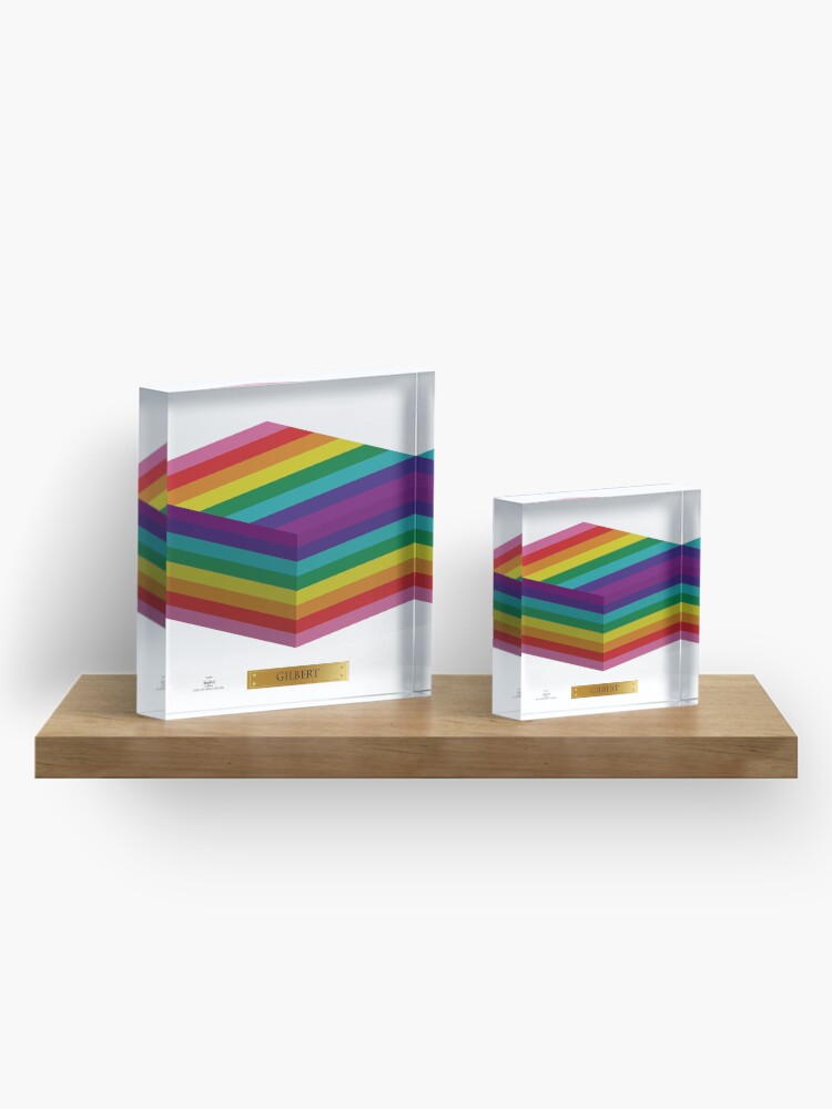 Thumbnail 4 of 5, Acrylic Block, 3D LGBT Pride Flag designed and sold by LGBT-Pride-Flag.