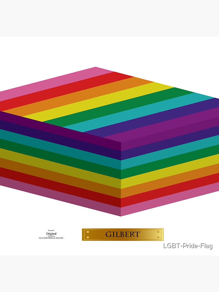 Thumbnail 5 of 5, Acrylic Block, 3D LGBT Pride Flag designed and sold by LGBT-Pride-Flag.