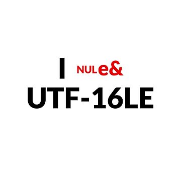 Aperçu de l'œuvre J'aime UTF-16LE de statico
