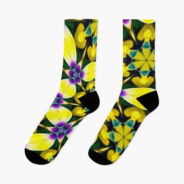 Item preview, Yellow and Purple Daisy Pattern designed and sold by Patternflower.