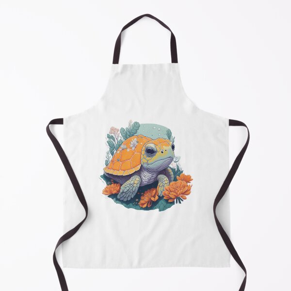 Item preview, Turtley Awesome: A Colorful Turtle with Flower Splash designed and sold by hudaG.