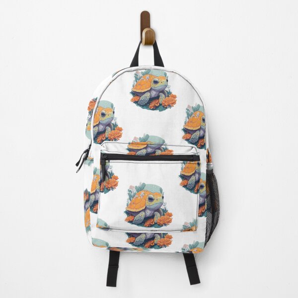 Item preview, Turtley Awesome: A Colorful Turtle with Flower Splash designed and sold by hudaG.