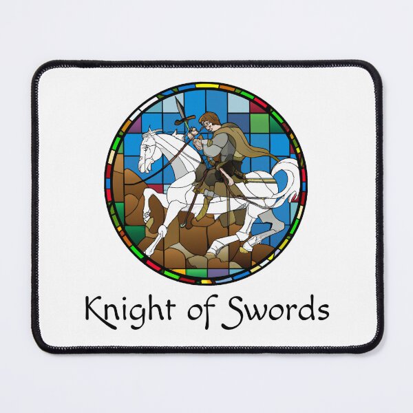 Item preview, Minor Arcana Knight of Swords - Stained Glass Design for T-shirt, stickers and other accessories designed and sold by Pixel Waite.