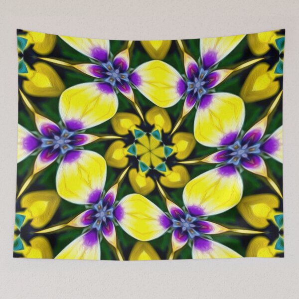Item preview, Yellow and Purple Daisy Pattern designed and sold by Patternflower.