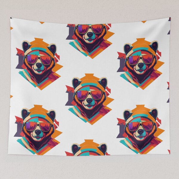 Item preview, Sunny Vibes: A Cool Bear Rocking Sunglasses designed and sold by hudaG.