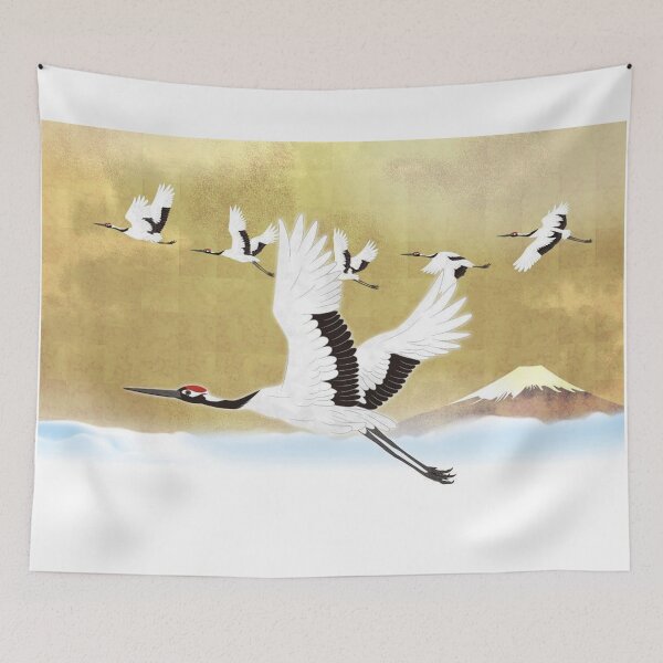 Item preview, Red Crowned Cranes - Japanese Painting - Bird Wildlife  designed and sold by jamesgibbon.