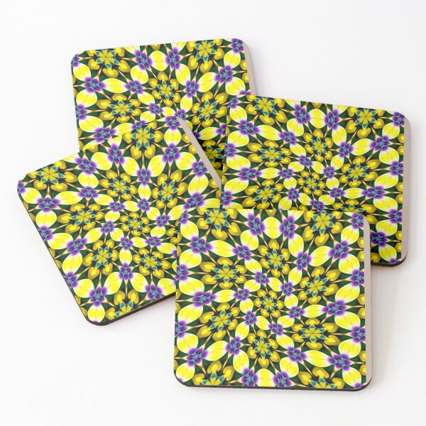 Item preview, Yellow and Purple Daisy Pattern designed and sold by Patternflower.