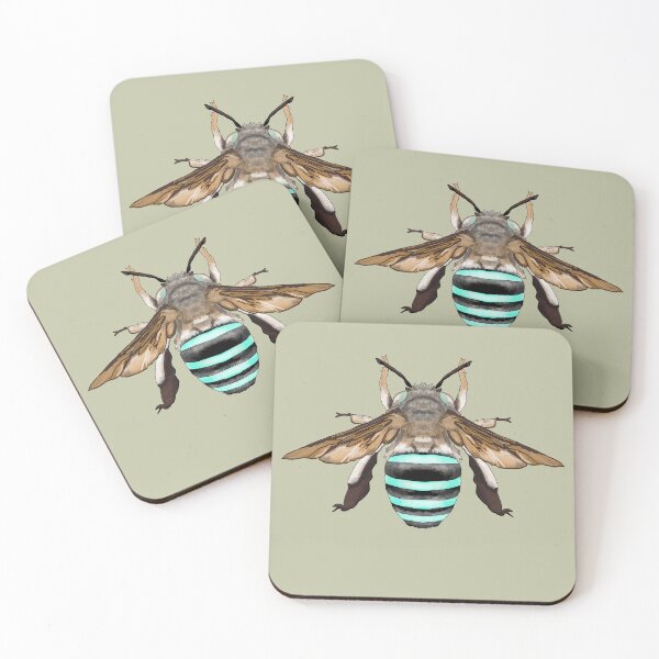Item preview, Blue banded bee designed and sold by kerstibirgitta.