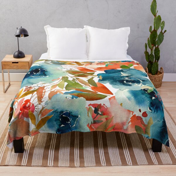 Artikelvorschau, Blaue und rote Tulpen im Imitat-Aquarell entworfen und verkauft von WOW TeesAndThings.