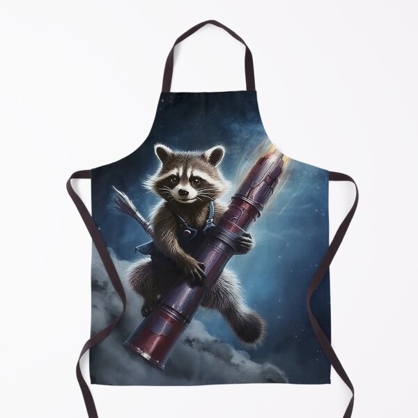 Item preview, Racoon Fly With Big Rocket designed and sold by kailenbetterson.