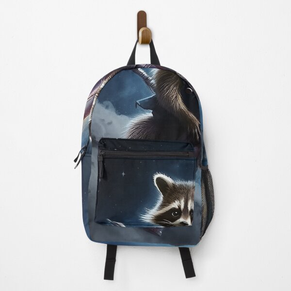 Item preview, Racoon Fly With Big Rocket designed and sold by kailenbetterson.