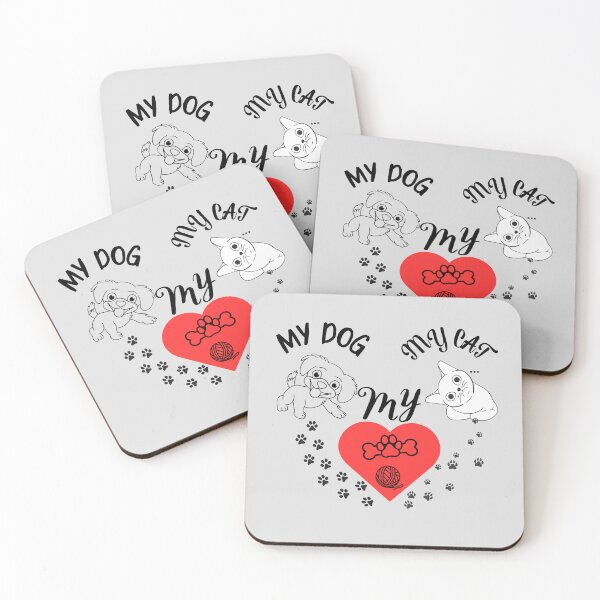 Item preview, MY DOG MY CAT MY HEART designed and sold by Kezmich Works.